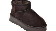 Ghete GRYXX maro din piele intoarsa pentru femei, model 228520
