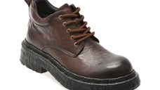 Ghete GRYXX maro, K7101, din piele naturala