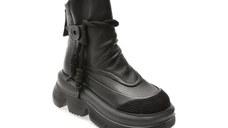 Ghete GRYXX negre, 19686, din piele naturala