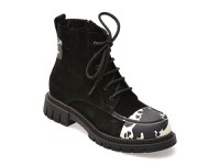 Ghete GRYXX negre, 2201460, din piele intoarsa - 1