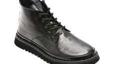 Ghete GRYXX negre, 251KS08, din piele naturala lacuita