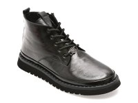 Ghete GRYXX negre, 251KS08, din piele naturala lacuita - 1