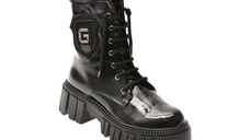 Ghete GRYXX negre, 307113, din piele naturala lacuita
