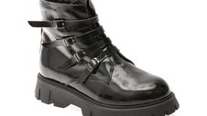 Ghete GRYXX negre, 3772513, din piele naturala lacuita