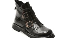 Ghete GRYXX negre, 3816002, din piele naturala lacuita