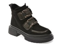 Ghete GRYXX negre, 386469, din piele intoarsa - 1