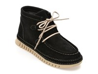 Ghete GRYXX negre, 3911502, din piele intoarsa - 1