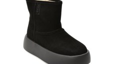 Ghete GRYXX negre, 624M125, din piele intoarsa