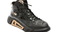 Ghete GRYXX negre, 851351, din piele naturala