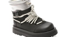 Ghete GRYXX negre, 8766, din piele naturala
