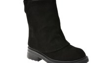 Ghete GRYXX negre, D729, din piele intoarsa