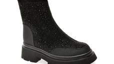 Ghete GRYXX negre, KR381, din piele intoarsa
