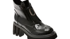 Ghete GRYXX negre, RT4011, din piele naturala lacuita