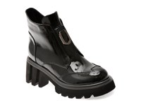 Ghete GRYXX negre, RT4011, din piele naturala lacuita - 1