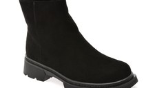 Ghete GRYXX negre, W687, din piele intoarsa