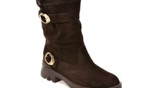 Ghete maro GRYXX 4846201 din piele intoarsa premium