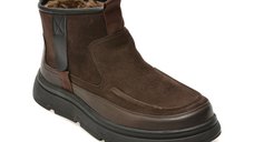 Ghete maro GRYXX 807111 din piele naturala, cu inchidere cu fermoar