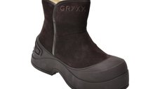 Ghete maro GRYXX, model 9832, din piele intoarsa pentru femei