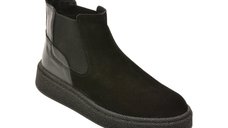 Ghete negre GRYXX 13338 din piele intoarsa