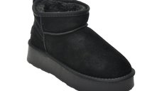 Ghete negre GRYXX 228520 din piele intoarsa pentru femei