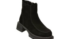 Ghete negre GRYXX 2730 din piele intoarsa pentru femei