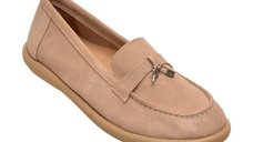 Mocasini dama GRYXX 617871, bej, din piele intoarsa
