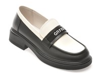 Mocasini GRYXX alb-negru, 23012, din piele naturala - 1