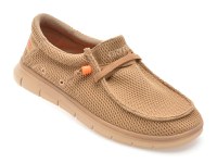 Mocasini GRYXX bej, 40083, din material textil - 1