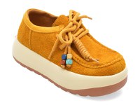 Mocasini GRYXX galbeni, 2527, din piele intoarsa - 1