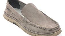 Mocasini GRYXX gri, M25Y16, din nabuc