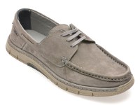 Mocasini GRYXX gri, M25Y57, din nabuc - 1