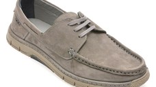 Mocasini GRYXX gri, M25Y57, din nabuc