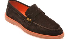 Mocasini GRYXX maro, LP100, din piele intoarsa