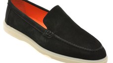 Mocasini GRYXX negri, LP100, din piele intoarsa