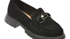 Mocasini GRYXX negri, V856G45, din piele intoarsa