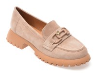 Mocasini GRYXX nude, V856G45, din piele intoarsa - 1