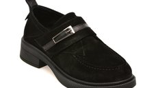 Mocasini negri din piele intoarsa GRYXX model 2203635
