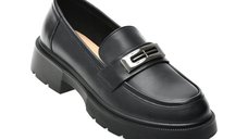 Mocasini negri GRYXX 6310 din piele naturala