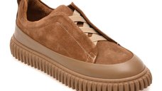 Pantofi casual dama GRYXX 681751, maro, din piele intoarsa