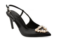 Pantofi eleganti GRYXX negri, 21025, din material textil - 1