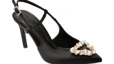 Pantofi eleganti GRYXX negri, 21025, din material textil