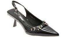 Pantofi eleganti GRYXX negri, C76, din piele naturala lacuita