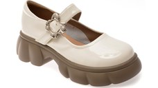 Pantofi GRYXX albi, 15002, din piele naturala lacuita