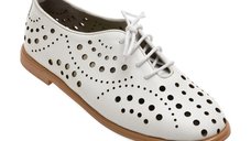 Pantofi GRYXX albi, 16055, din piele naturala