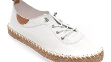 Pantofi GRYXX albi, EV3016, din piele naturala