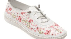 Pantofi GRYXX albi, MNB01, din piele naturala