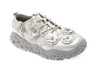 Pantofi GRYXX argintii, AC2010, din material textil - 1