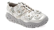 Pantofi GRYXX argintii, AC2010, din material textil