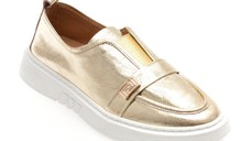 Pantofi GRYXX aurii, 195S03, din piele naturala