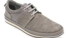 Pantofi GRYXX gri, M6819, din nabuc